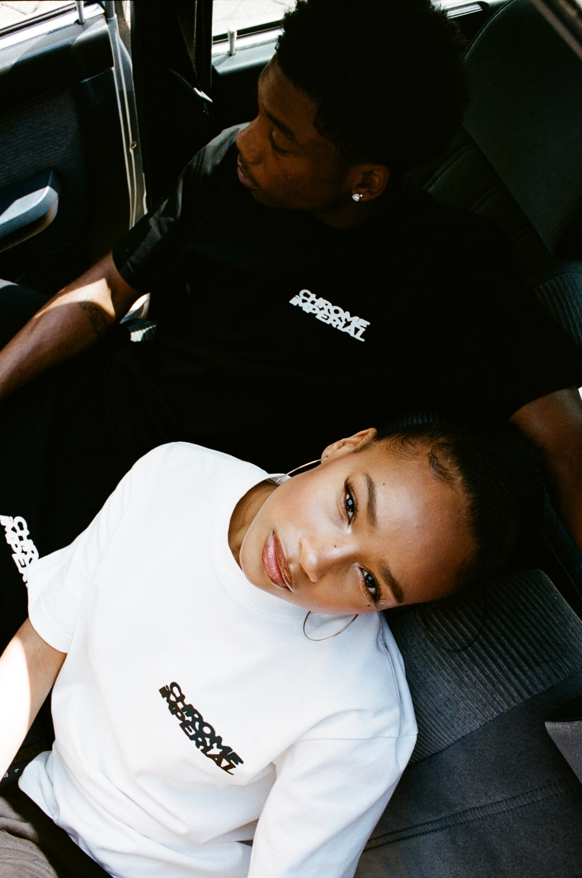 Ivory Burnout Tee — 300GSM premium cotton graphic t-shirt, Chrome Imperial