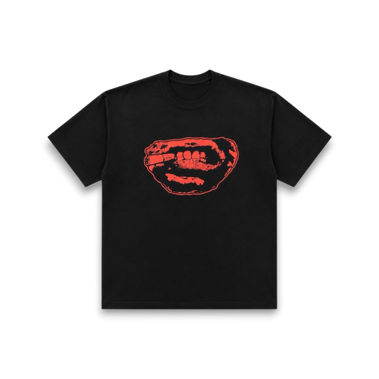Black & Red Signature Tee — 300GSM premium graphic t-shirt, Chrome Imperial
