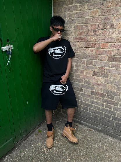 Onyx Signature Tee — black 300GSM premium cotton t-shirt, Chrome Imperial